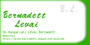 bernadett levai business card