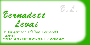 bernadett levai business card